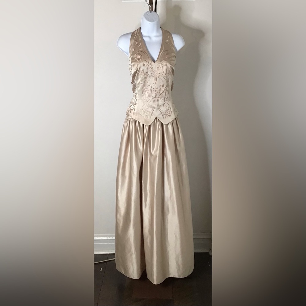 Jessica McClintock Vintage Elegant Cream Gown Size 14